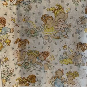 Cabbage Patch Kids Doll Vintage Twin Size Flat Bed Sheet Fabric Crafts UpCycle